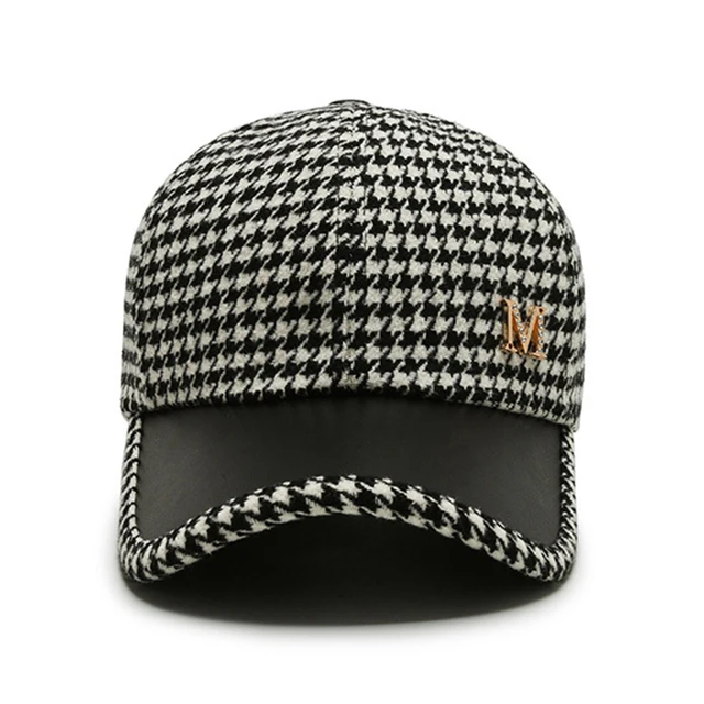 2023 Black Brown Houndstooth Baseball Caps