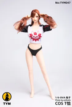 

DVA Rabbit Cute Suit Printed T-shirt & Briefs Clothes TYM046 1/6 Female Figure Accessory Model for 12 inches Action Figure