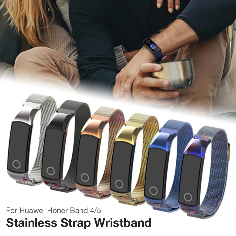 Миланская сталь браслет для huawei Honor Band 5 сменный Ремешок Браслет Для huawei Band 4 Смарт Браслет аксессуары
