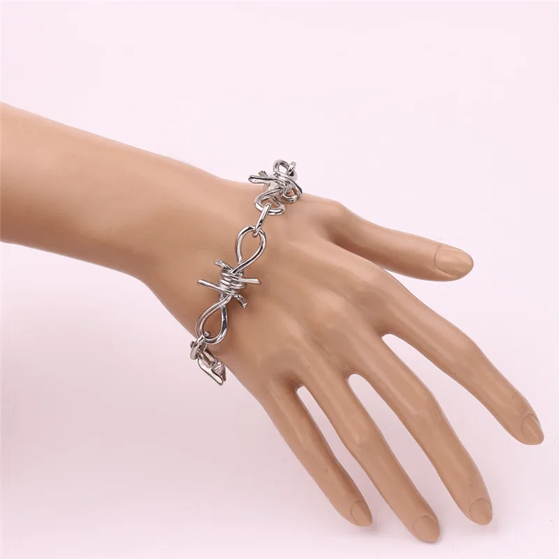 Металлический браслет-цепочка с шипами в стиле панк-рок | Украшения и аксессуары