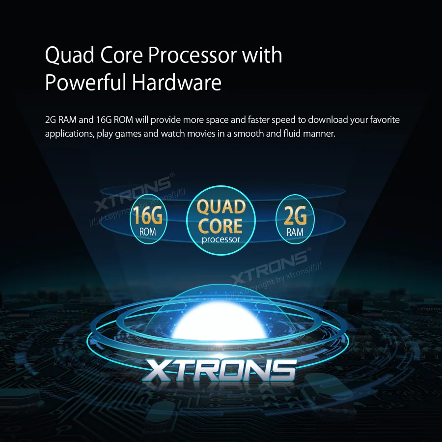 Best XTRONS Universal 7" Head Unit Android 9.0 Car Multimedia Player Radio Stereos 1080p Video Steering wheel GPS RCA OBD NO DVD 3