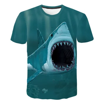 

Animal Baby Shark t shirt Boy Tshirt for Children's t-shirts for Kids Boys girls Clothes Kid T Shirts Coral Reef Fish Tshirt