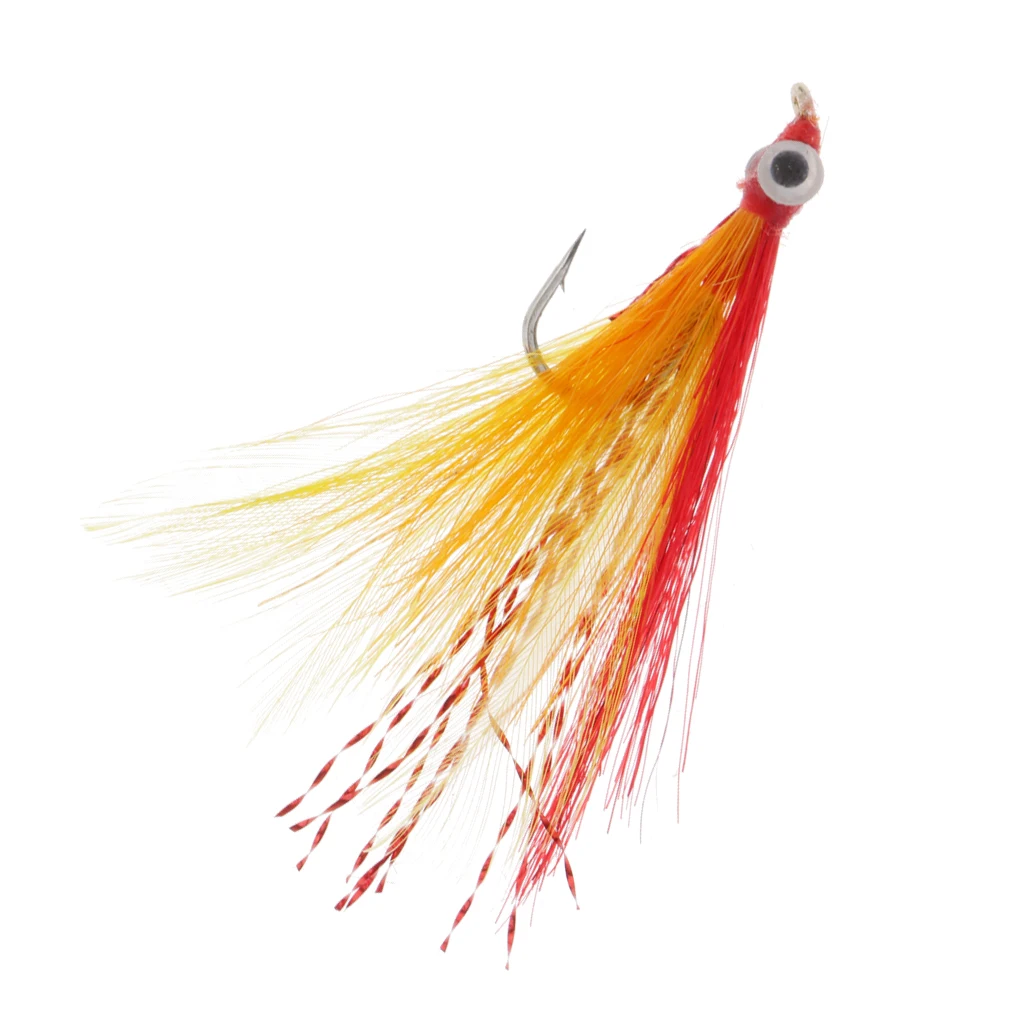Clouser Minnow Flies Fly Fishing- Bead Eyes Floating Flies Insects Lure Baits Saltwater and Freshwater
