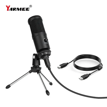 

YARMEE USB Microphone PC Condenser Microphone Vocals Recording Studio Mic for YouTube Video Skype Chatting Game Podcast YR07