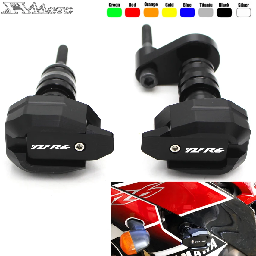 Для YAMAHA YZF-R6 YZFR6 YZF R6 2006 2007 2008-2016 2015 защита от падения рамки слайдер обтекателя