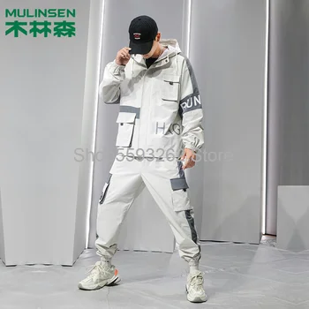 

Casual suit men's hip hop slim men's autumn jacket men's handsome autumn jacket pants