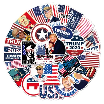 

50Pcs 2020 President Donald Trump Keep America Great Stickers For Laptop Scrapbooking Graffiti Diary Label Stationery Sticker