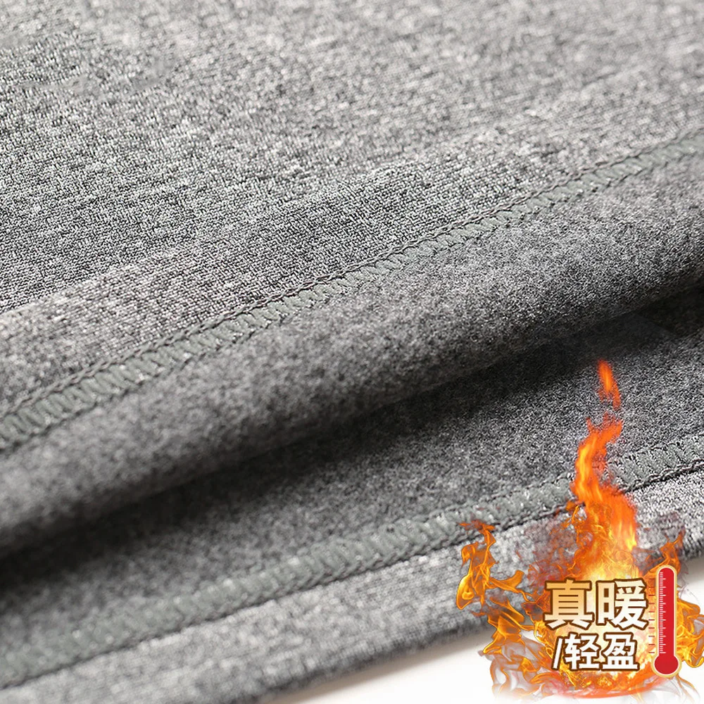 Men's Seamless Warm Vest Winter Men's Slim Version Plus Long Plush Hot Bottom Men's Vest Stickers V-neck