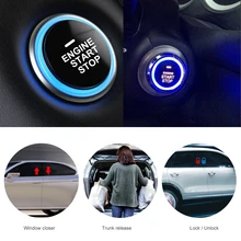 

12V Car Start Stop Button Engine Push Start Button Alarm Lock Keyless System Door Push Button Tactile Buttons Anti-theft