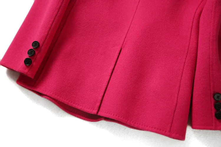 New Wool Coat Women Long Sleeve Turn-down Collar Outwear Jacket Casual Autumn Winter Elegant woolen Overcoat