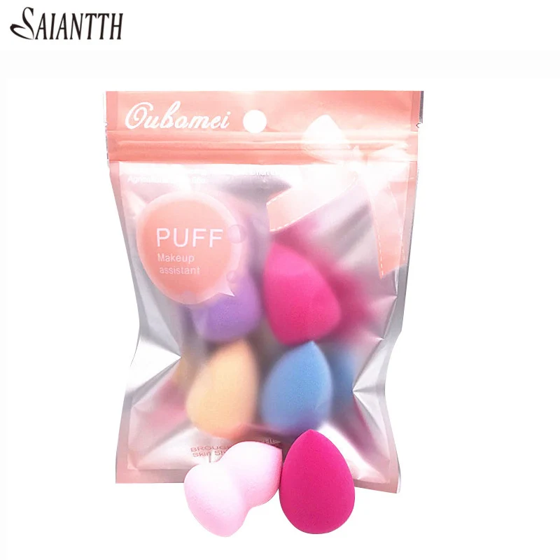 SAIANTTH Gourd Water Drop Puff Latex Makeup Sponge Cosmetic Tool Beauty Puff Gourd Cotton BB Cream Foundation esponja 4pcs/Pack