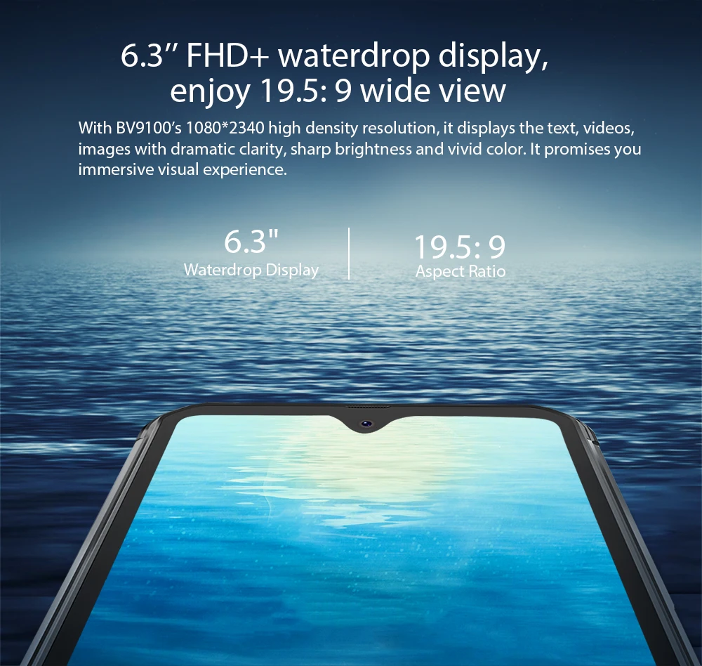 Новое поступление Blackview BV9100 IP68 водонепроницаемый прочный смартфон 13000 мАч 4 Гб+ 64 ГБ Android 9,0 две камеры 16,0 Мп мобильный телефон