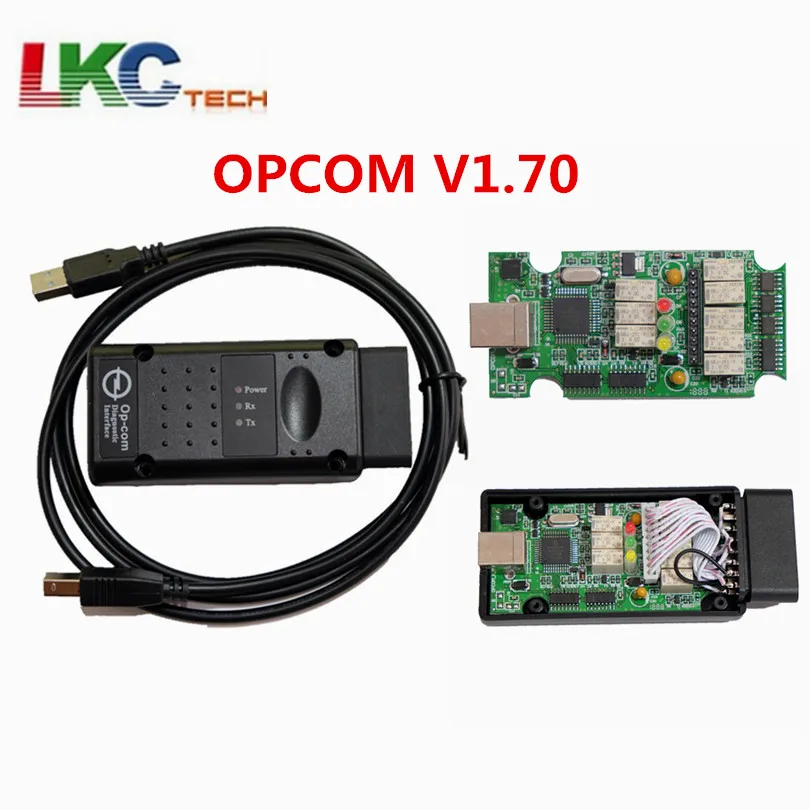 10 шт./лот DHL Бесплатный OPCOM V1.59/1,70/V1.95/V1.99 диагностический сканер OP-COM V1.59 CAN-BUS OP-COM OBD2 супер сканер - Цвет: V1.70