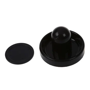 

96mm Air Hockey Table Felt Pusher Mallet Goalies with 1pc 63mm Puck Black