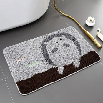 

Home Bath Mat Non-slip Bathroom Carpet Soft Absorbent Bath Mat On The Floor WC Carpet Bathroom Rug Doormat For Kitchen Bedroom