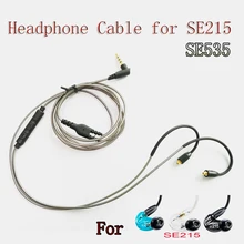 Original mmcx cabo para shure se215 se535 se846 fones de ouvido atualizar cabos de substituição com controle de volume microfone remoto fone de ouvido fio