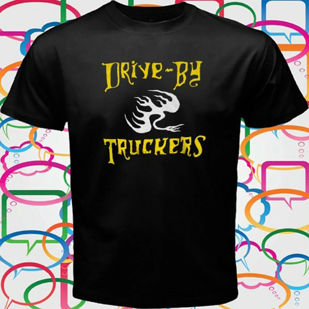 Drive-By Truckers рок-группа логотип мужская Черная Футболка размер S до 3XL |