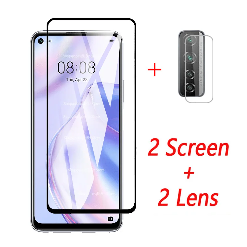 

4 In 1 Tempered Glass for Huawei P40 Lite 5G Screen Protector Huwei P40Lite 5G Camera Lens Glass for Huawei P40 Lite 5G Glass