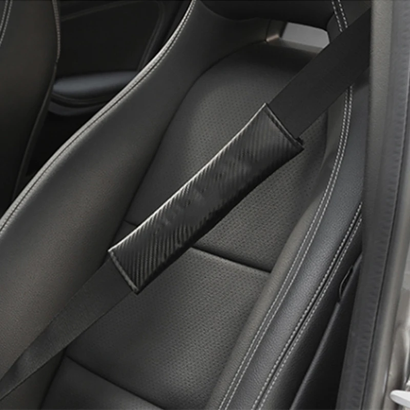 2pcs fibre de carbone ABS ceinture de s/écurit/é de voiture d/écoration d/écoration garniture compatible avec 3 s/éries F30 2013-2018