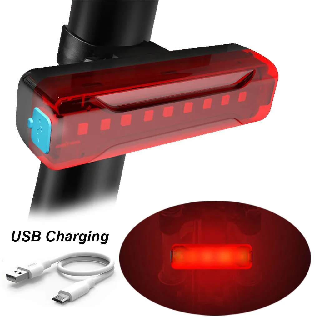 Передняя фара для велосипеда задний светильник водонепроницаемый COB USB Перезаряжаемые светодиодный велосипед Велоспорт Передний Задний светильник 5 режимов лампы# D