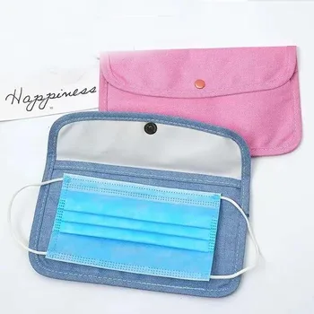 

1pc Saves Folding Masks Portable Disposable Face Masks Box Save Mask Bag Fabric Antibacterial Protective Home Saves Folding Mask