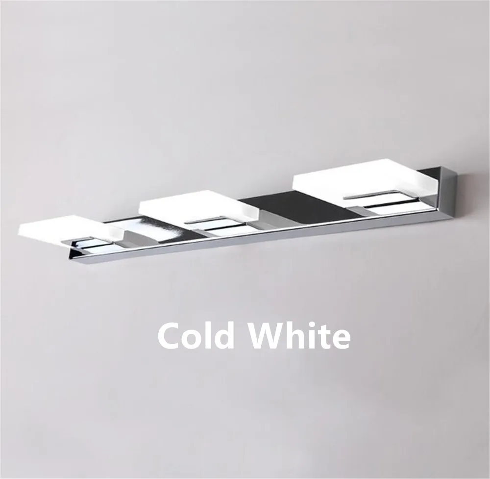 Cold White Современный светодиодный светильник с 1-5 головками, косметический акриловый светильник для ванной комнаты, водостойкое туалетное зеркало, настенная лампа для шкафа - Испускаемый цвет: Cold White