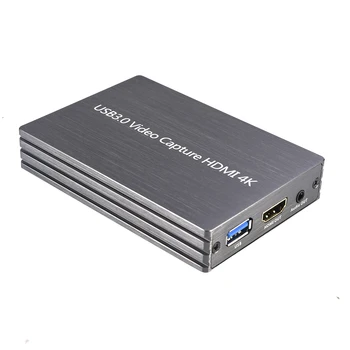 

4K 1080P Video Capture Card for HDMI to USB 3.0 Game Streaming Live Stream Broadcast with MIC 3.5mm Gamepad Audio input