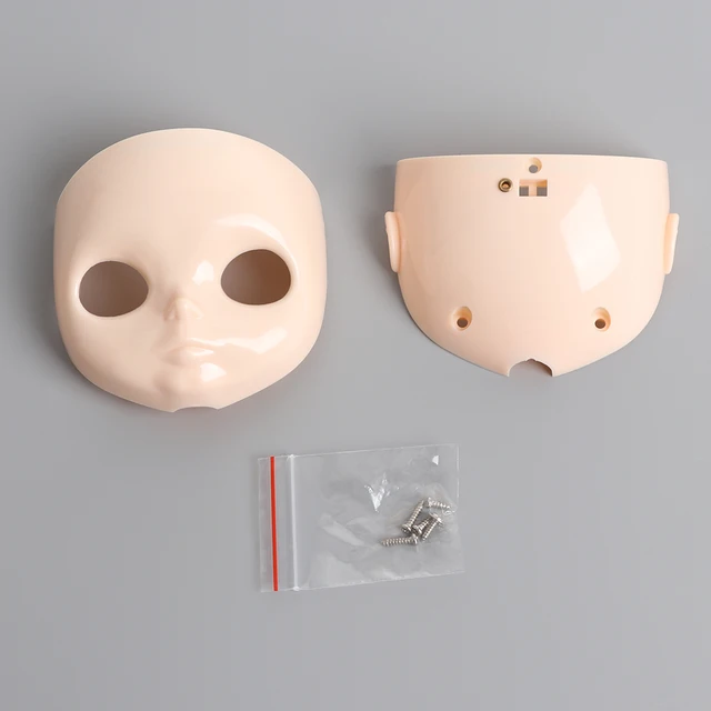 1PC 1/6 Blyth DIY Doll Factory Dolls Faceplate With Backplate 30cm Plastic Blyth No Makeup Face and Screw Toys Accessories 2