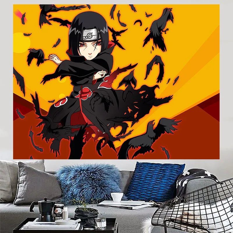 Anime Naruto Hanger Tapestry Remodeling Room Dormitory Bedside Background Cloth