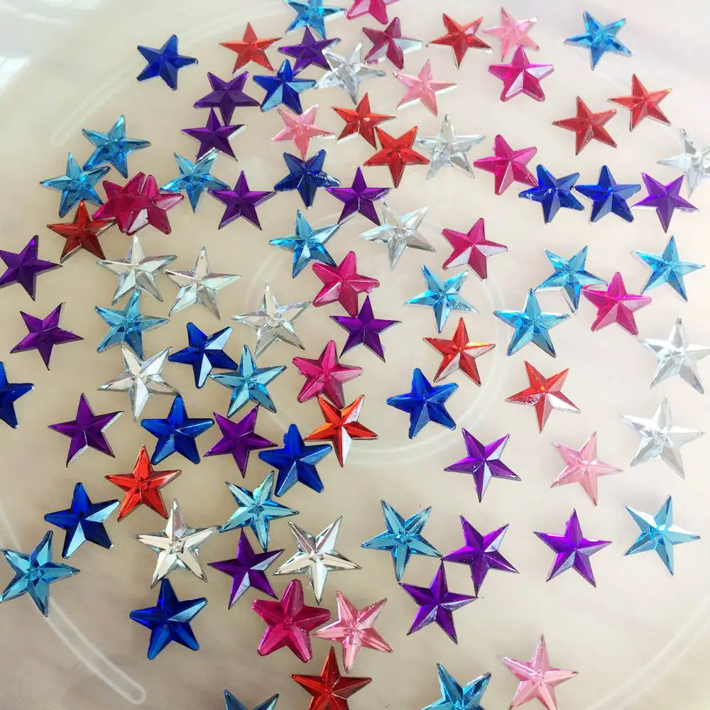 10mm Five pointed Star Acrylic Rhinestone 400pcs Nail Decoration Rhinestone DIY Decoration Accessories