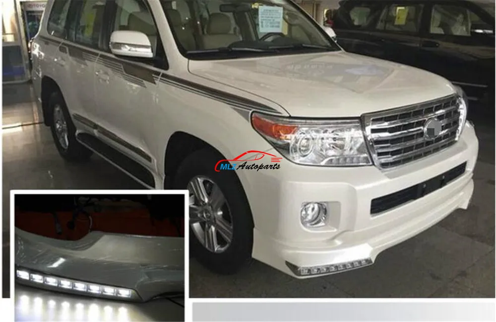 Для Toyota Land Cruiser LC200 2012 2013 2014 2015 2 шт. передний бампер светодиодный светильник для