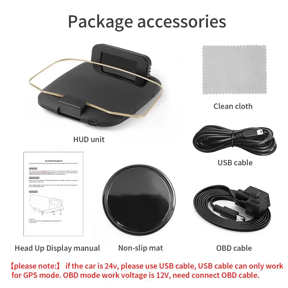  HD Farbe LCD Display Auto HUD Head Up Display OBD2 GPS Kopf Display Auto Geschwindigkeit Projektor 