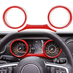 Bolaxin Car Styling ABS Dashboard Decoration Cover Ring Trim Instrument Panel for Jeep Wrangler 2018-2021 JL JLU