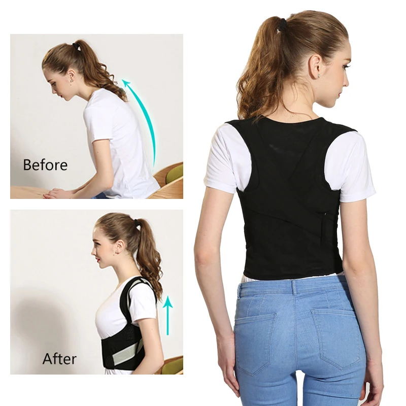 

Posture Correction Back Support Belt Adjustable Corset For Posture Clavicle Spine Back Shoulder Lumbar Posture Corrector