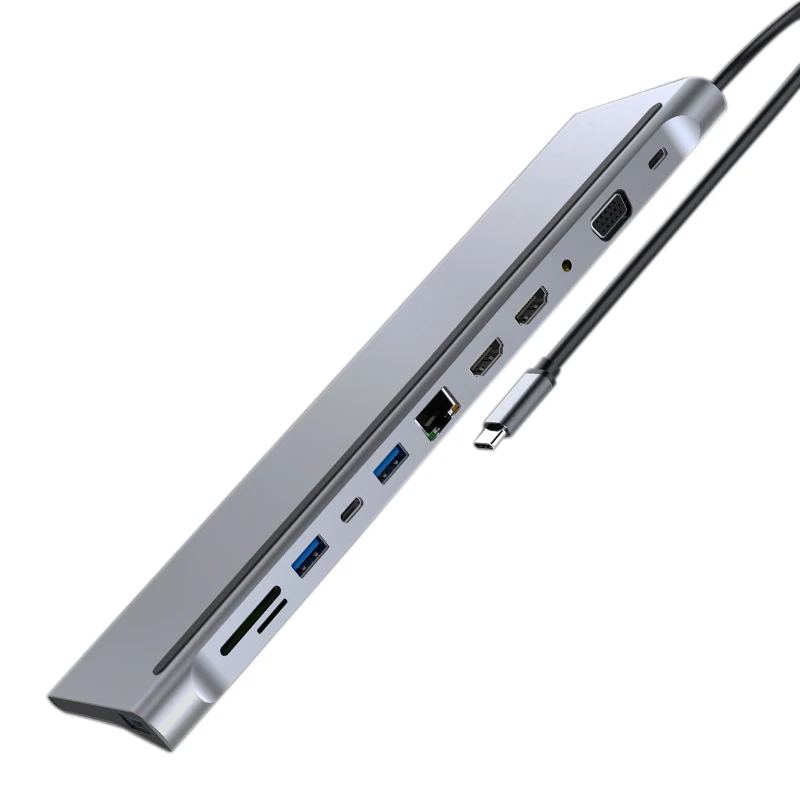 12 в 1 Тип USB-C концентратор двойной Hdmi Rj45 Мульти USB 3 0 Мощность адаптер док-станция