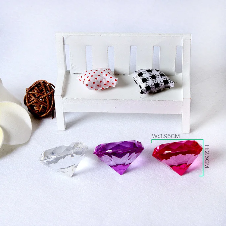 

Large Size Non-Porous without Holes Acrylic Diamond Children Color Transparent Faux Every Family Reward Gemstone Have Crystal To
