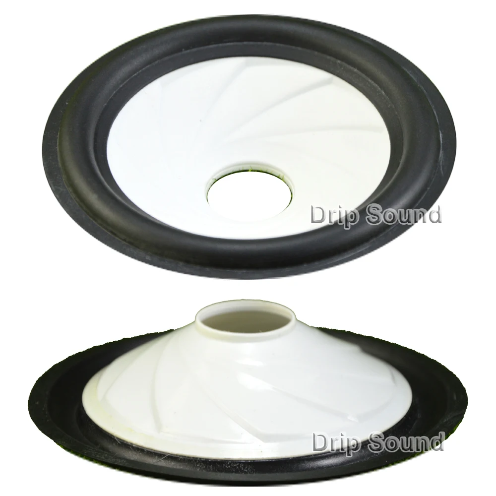 

2pcs 4" inch 100mm 19mm Core Speaker Cone Paper Basin Woofer Drum Paper Rubber Edge Trumper Bass Repair Parts