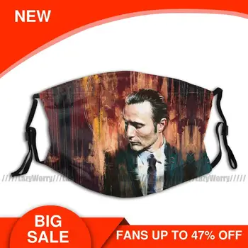 

Hannibal Lecter Mouth Face Mask Hannibal Facial Mask with Filters Funny Kawai Adult Mask