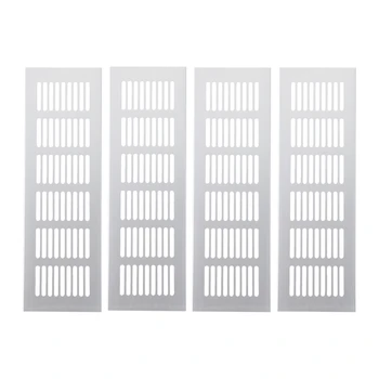 

4Pcs Wide Aluminum alloy Air Vent Ventilation Grille For Closet Shoe Cabinet Air Conditioner 250Mm