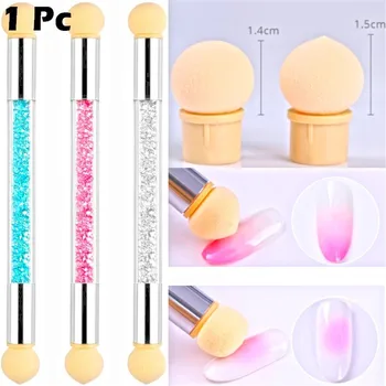 

Nail Art Brush Glitter Powder Picking Dotting Gradient Pen Brush with Double Sponge Nail Art Tools Beauty Manicure Nail Brush