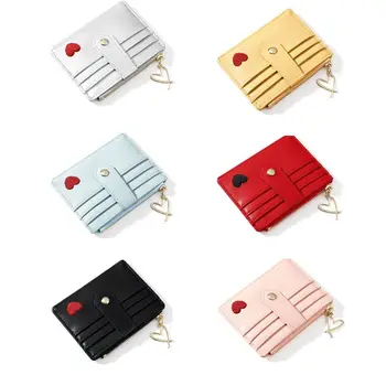

Fashion Women PU Leather Mini Purse Slim Credit Card Holder Lady Casual Small ID Business Card Coin Holder Wallet Bag 6 Styles