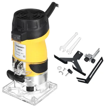 

2200W Electric Hand Trimmer Wood Router 6.35mm Woodworking Laminator Carpentry Trimming Cutting Carving Machine Power Tool Set