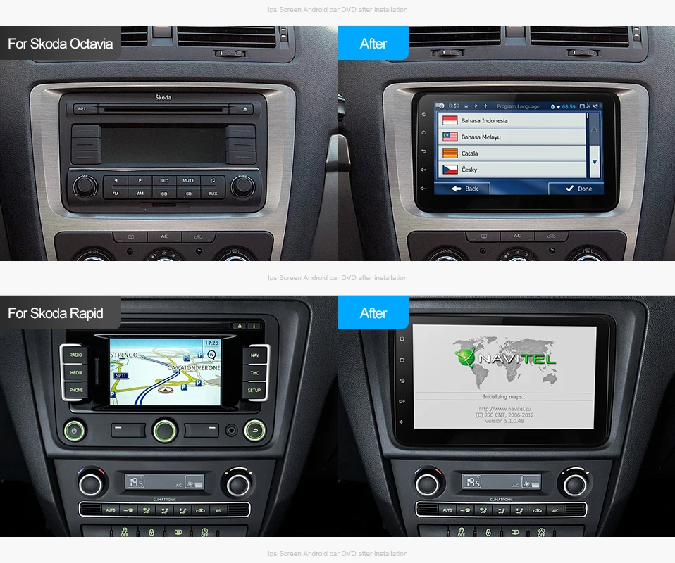 Flash Deal EU/RU Warehouse CDZ8060 2G android 9.0 car dvd player for VW polo golf passat tiguan skoda yeti superb rapid for skoda gps navi 9