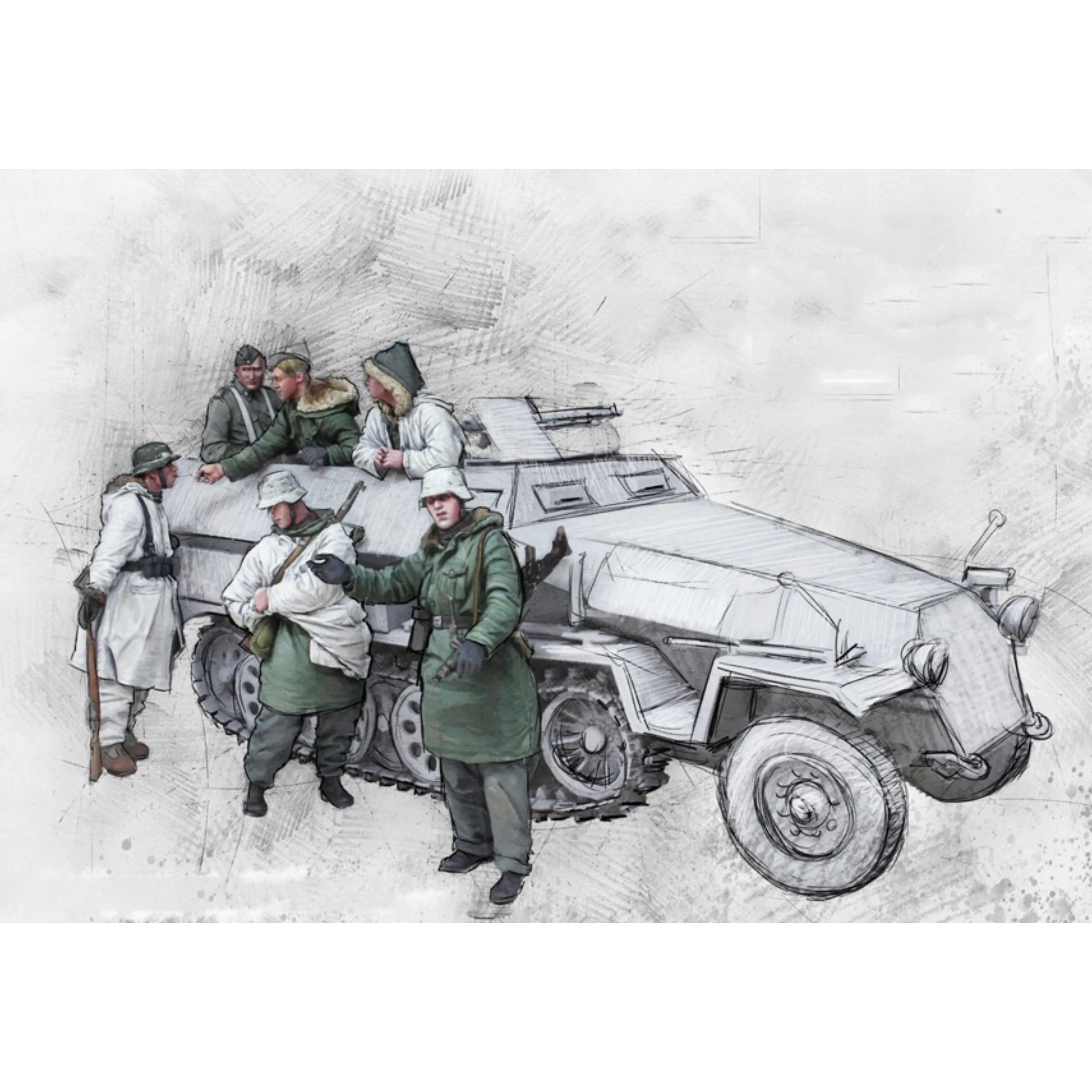 

1/35 Resin Model Figure GK， Unassembled and unpainted kit