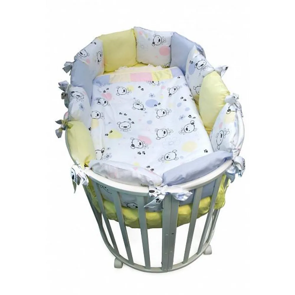 Комплект в кроватку Сонный Гномик Конфетти голубой | Мать и ребенок