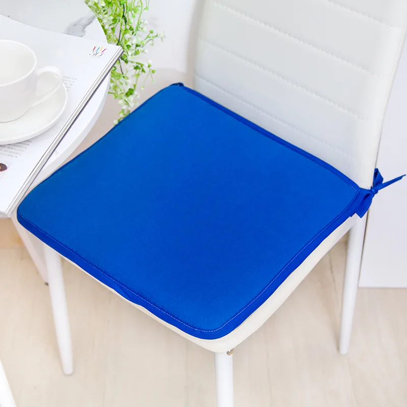Blue-Square Яркие однотонные Цветные подушки для стула, розовые декоративные подушки для пола, круглые подушки для путешествий, сидячий коврик для столовой кухни - Color: Blue-Square