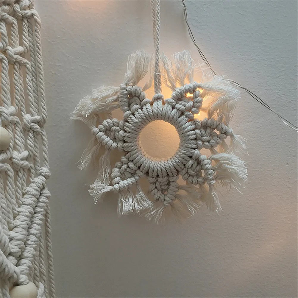 

Mini Nordic Star Macrame Dream Catcher Bohemian Pentagram Tapestry Girls Room Wall Decoration Boho Party Wedding Decorations