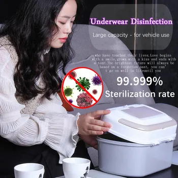 

Portable LED UV Cleaner And Sanitizer Bag luminum Disinfector Respira Disinfector Respira Cosmetic Pouch Container Storage Box