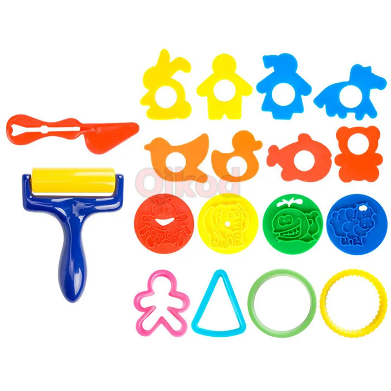 New Educational Plasticine Mold Modeling Clay Kit Slime Toys For Child Plastic Play Dough Tools Sets DIY Kid Cutters Moulds Toys 3