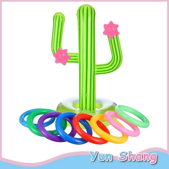 

Cactus Inflatable Ring Toss Party Games Toys Floats Party Supplies Favors for Kids Teens Adults Inflatable Toys For Water Park